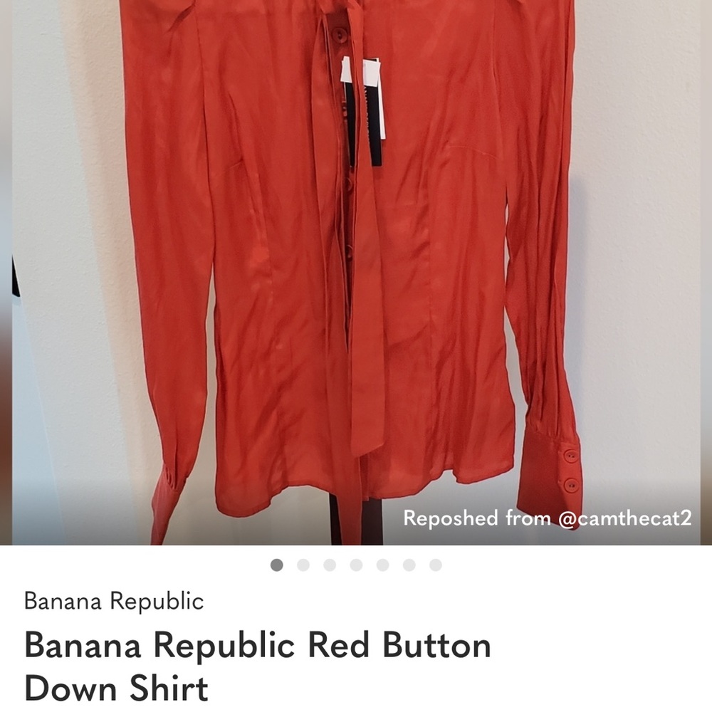 Banana Republic Bold Orange Button-Up Shirt